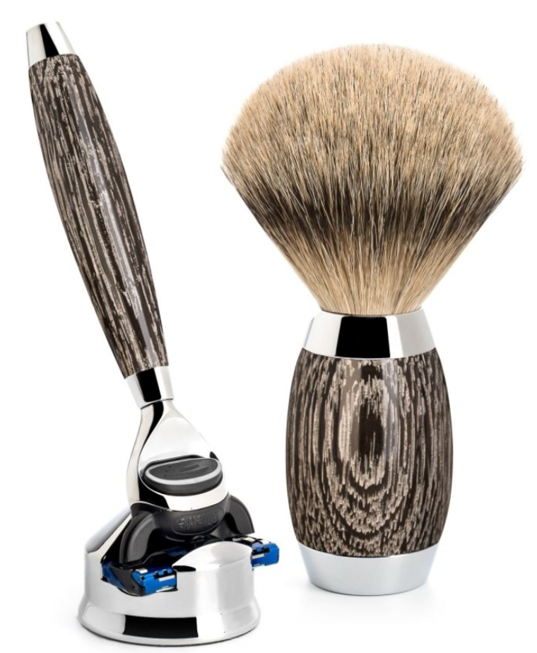 Muhle "EDITION" Fusion Razor & Brush Set - Bog Oak