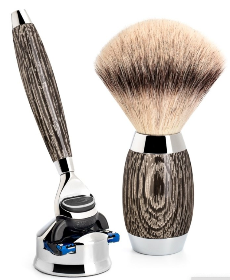 Muhle "EDITION" Fusion Razor & Brush Set - Bog Oak