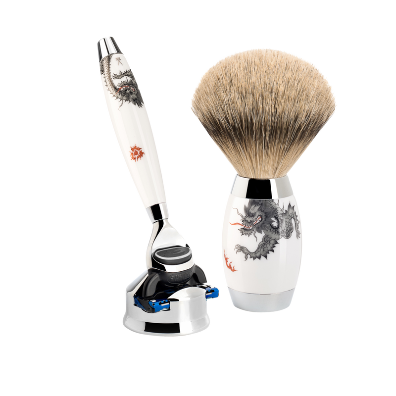 Muhle "EDITION" Razor & Brush Set - Meissen Porcelain