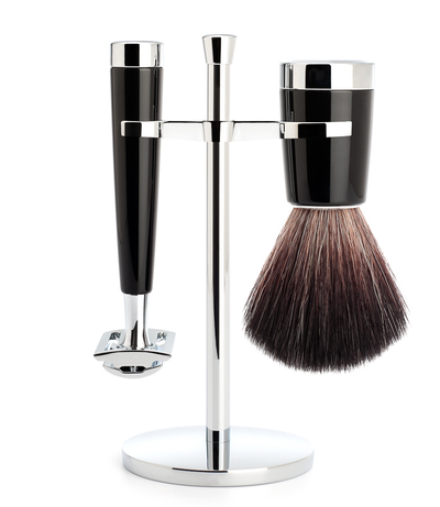 Muhle "LISCIO" DE Razor & Brush Set - Black