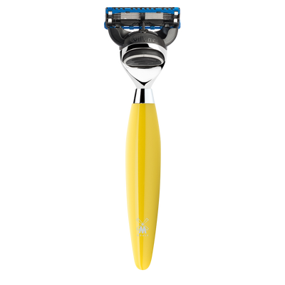 Muhle "KOSMO" 3-Delige Fusion Razor & Brush Set - Citrin Resin