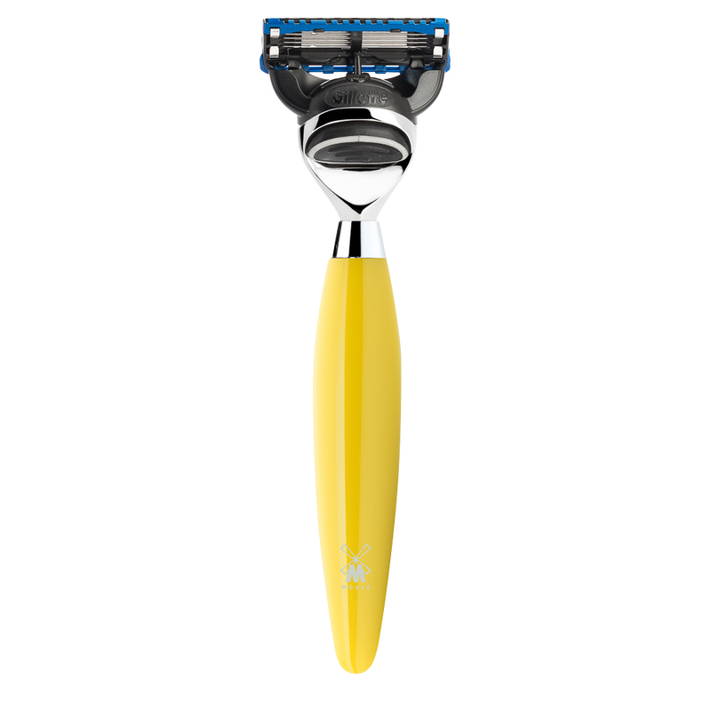 Muhle "KOSMO" 3-Delige Fusion Razor & Brush Set - Citrin Resin