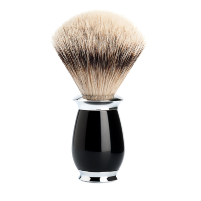 Muhle "PURIST" Scheerkwast Silvertip - Black (M)