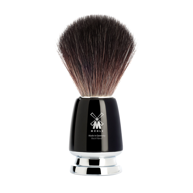 Muhle "RYTMO" Black Fibre Badger - Black Resin (M)