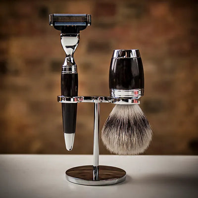 Muhle "STYLO" Brush & Razor Stand - Silver Chrome