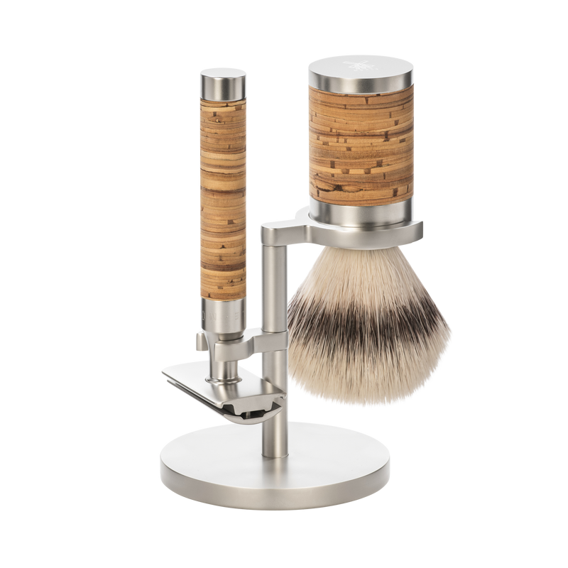 Muhle "ROCCA" Birch Bark Brush  Silvertip Fibre - Berkenbast (M)