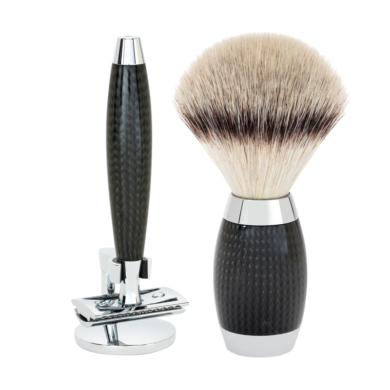 Muhle "EDITION" DE Safety Razor & Brush Set - Carbon