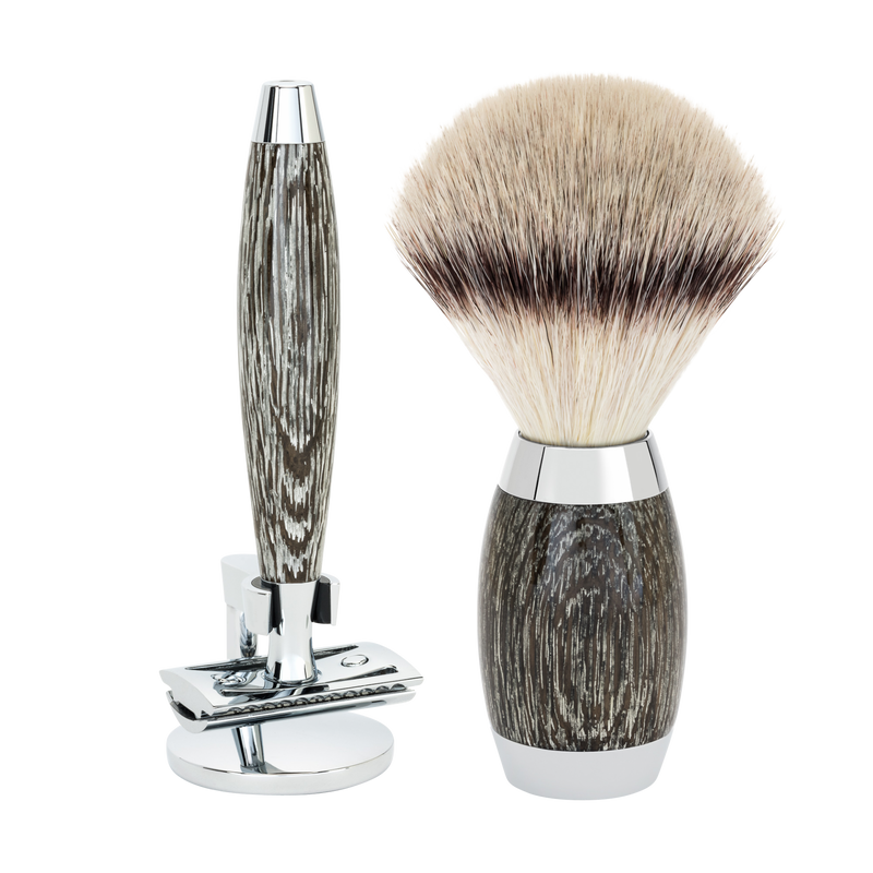 Muhle "EDITION" DE Safety Razor & Brush Set - Bog Oak