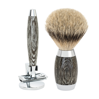 Muhle "EDITION" DE Safety Razor & Brush Set - Bog Oak