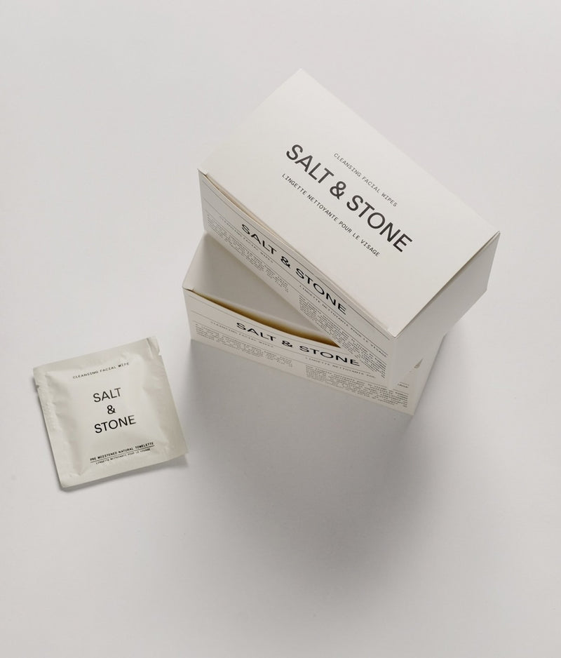 Salt & Stone "CLEANSING FACIAL WIPES" - 20 PACK