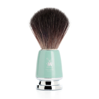 Muhle "RYTMO" Black Fibre Badger - Light Green Resin (M)