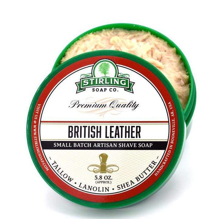 Stirling Soap Co. - Shaving Soap "British Leather" - 170ml